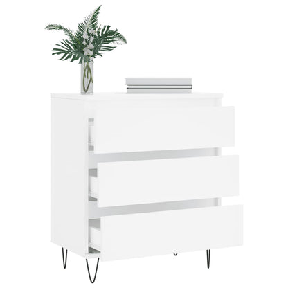 Dressoir 60X35X70 Cm Bewerkt Hout Wit