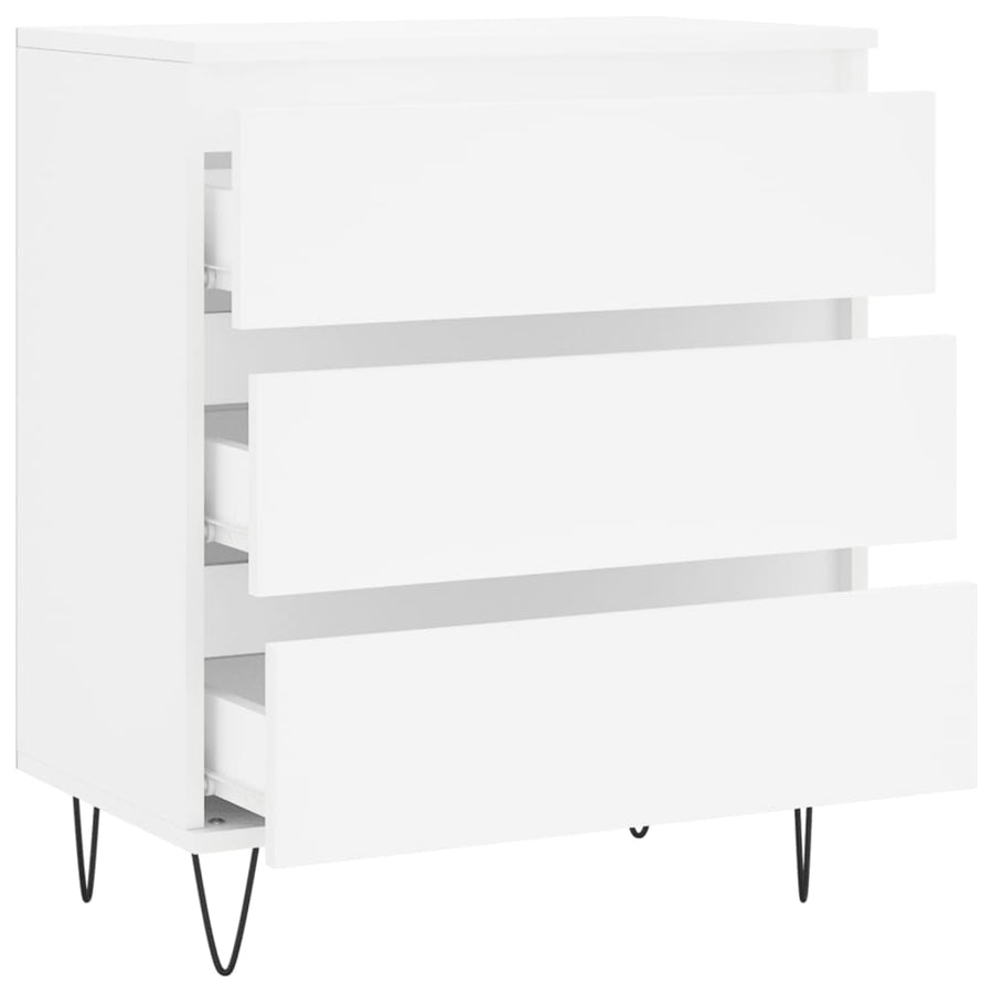 Dressoir 60X35X70 Cm Bewerkt Hout Wit