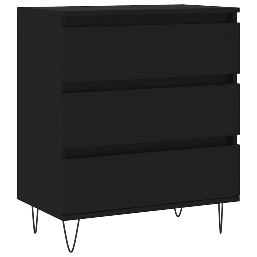 Dressoir 60X35X70 Cm Bewerkt Hout Zwart