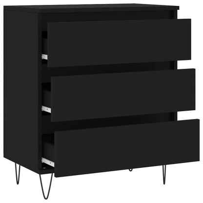 Dressoir 60X35X70 Cm Bewerkt Hout Zwart
