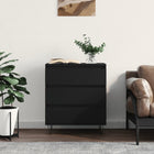 Sideboard 60x35x70 cm treated wood black