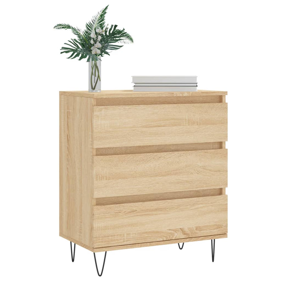 Dressoir 60X35X70 Cm Bewerkt Hout Sonoma Eikenkleurig
