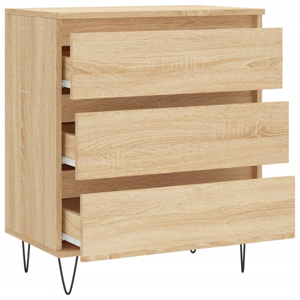 Dressoir 60X35X70 Cm Bewerkt Hout Sonoma Eikenkleurig