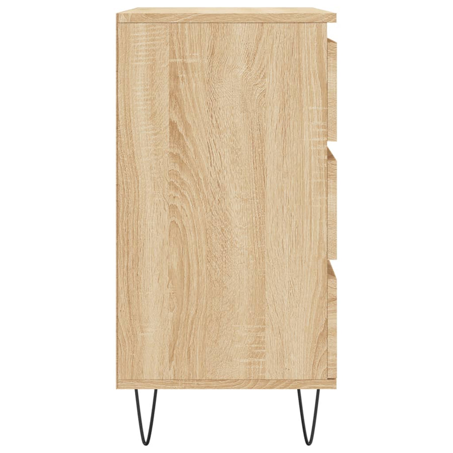 Dressoir 60X35X70 Cm Bewerkt Hout Sonoma Eikenkleurig