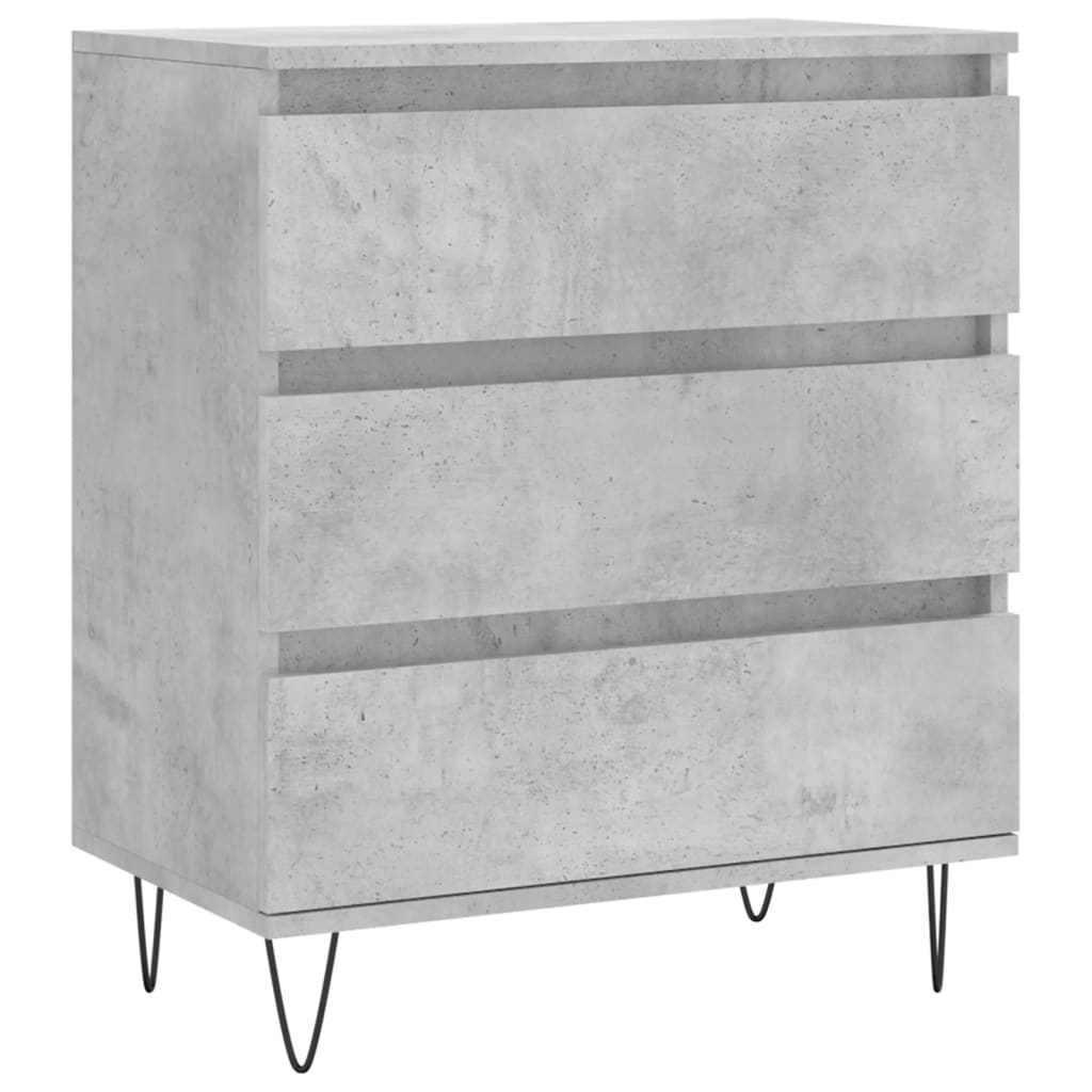 Dressoir 60X35X70 Cm Bewerkt Hout Betongrijs
