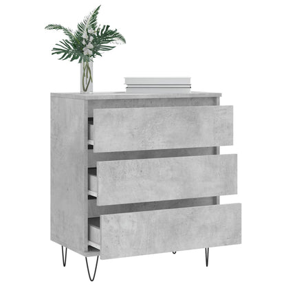 Dressoir 60X35X70 Cm Bewerkt Hout Betongrijs