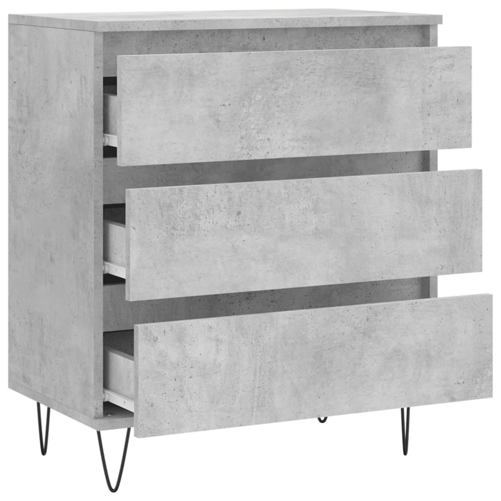 Dressoir 60X35X70 Cm Bewerkt Hout Betongrijs