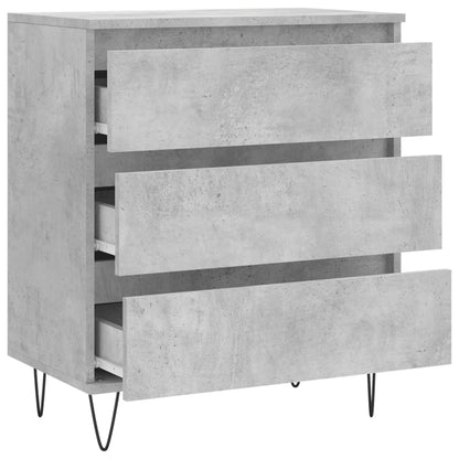 Dressoir 60X35X70 Cm Bewerkt Hout Betongrijs