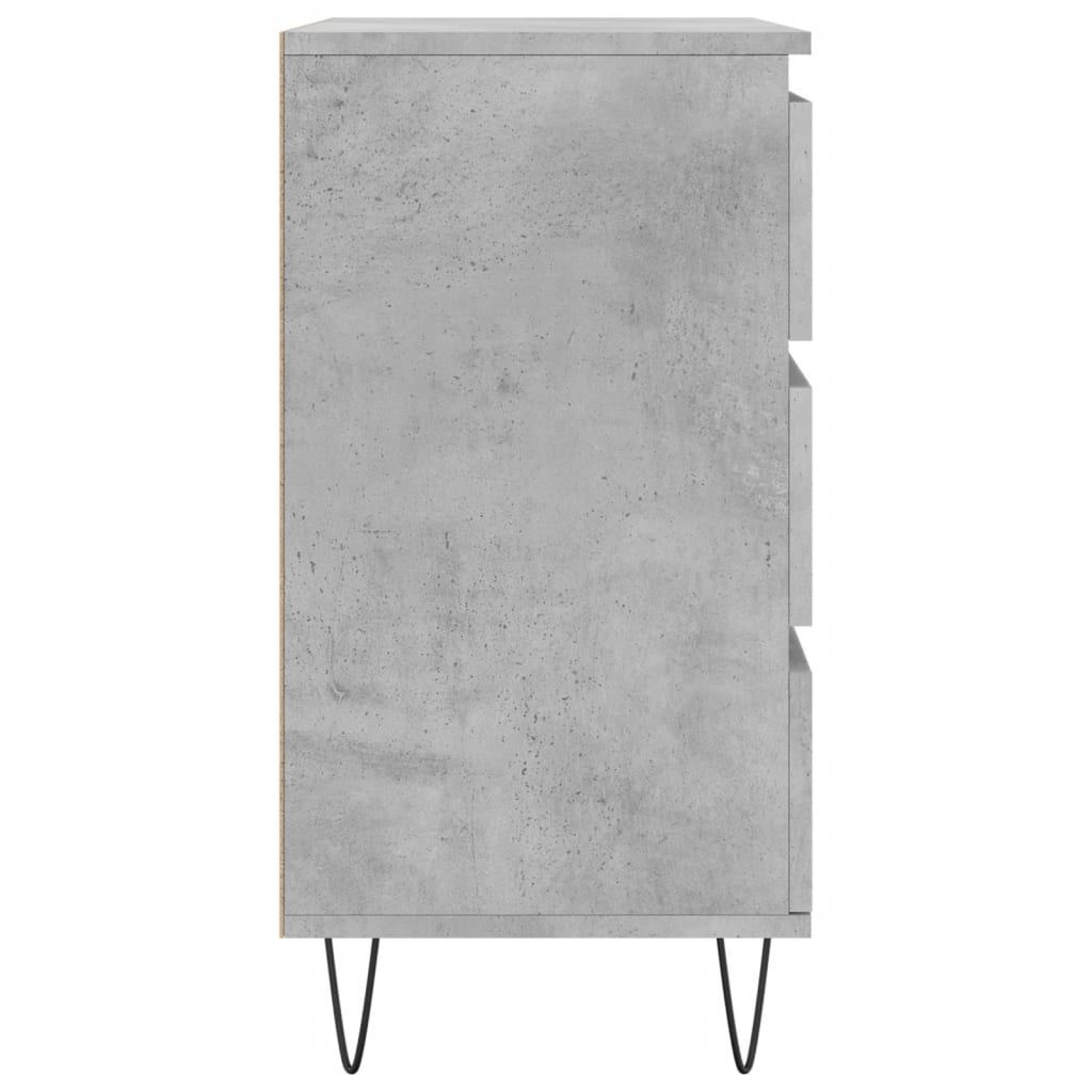 Dressoir 60X35X70 Cm Bewerkt Hout Betongrijs