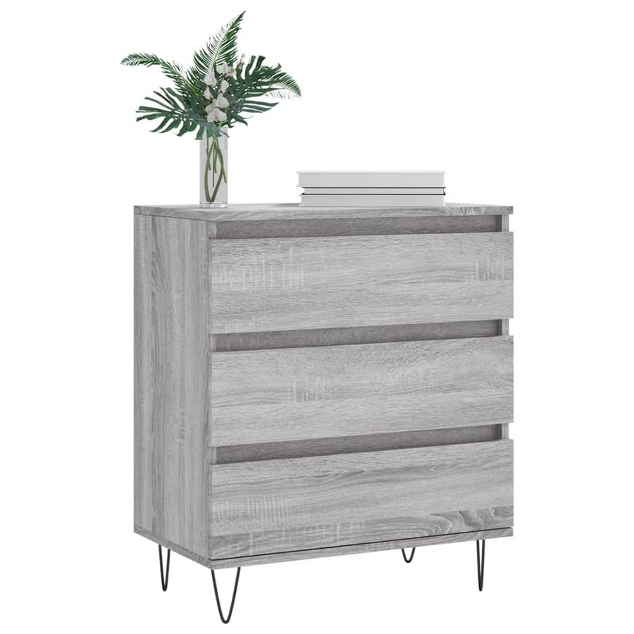 Dressoir 60X30X75 Cm Bewerkt Hout Grijs Sonoma Eikenkleurig
