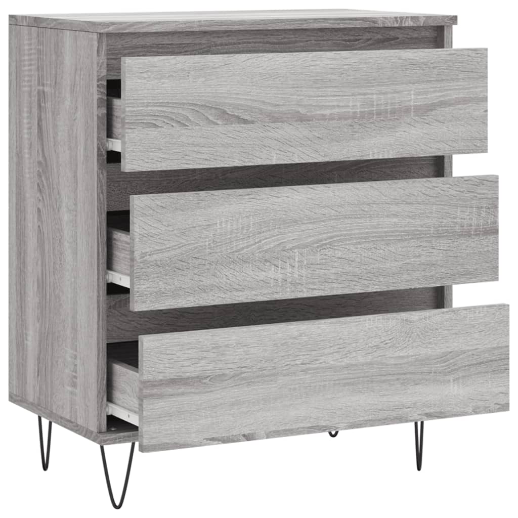 Dressoir 60X30X75 Cm Bewerkt Hout Grijs Sonoma Eikenkleurig