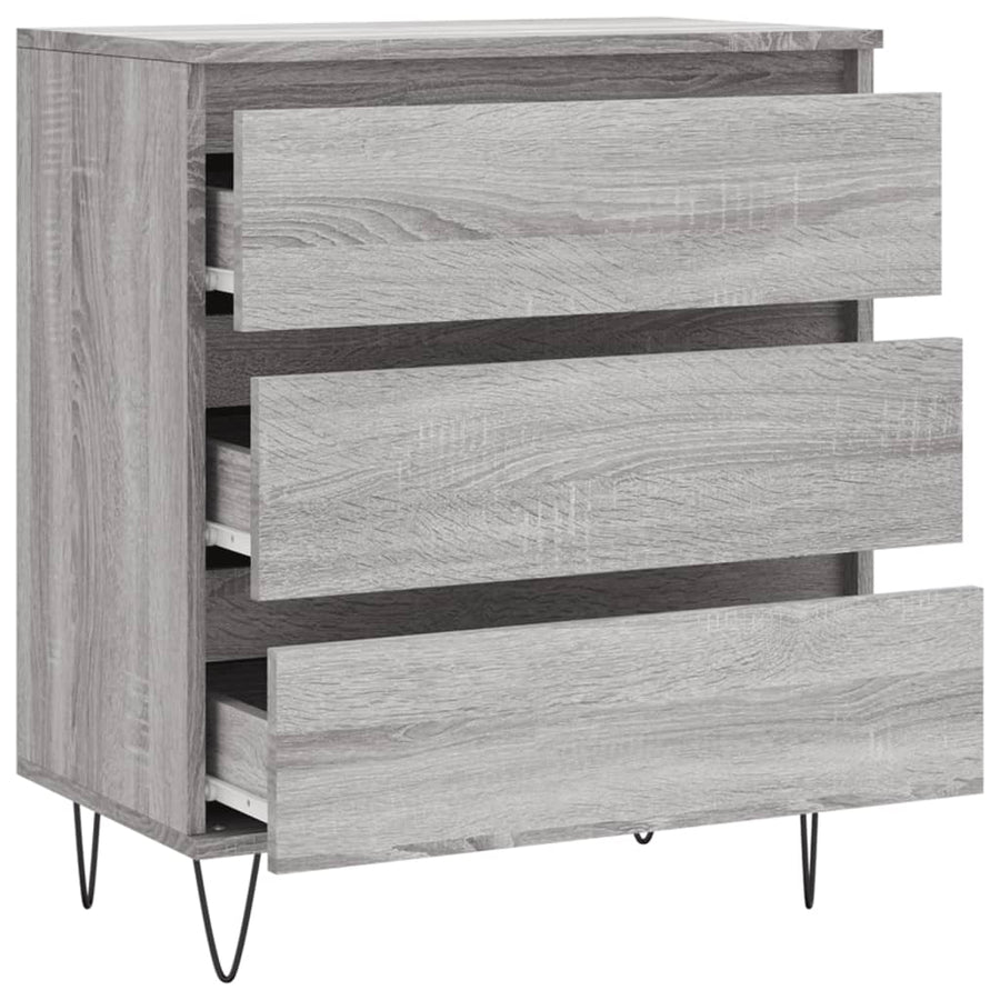 Dressoir 60X30X75 Cm Bewerkt Hout Grijs Sonoma Eikenkleurig
