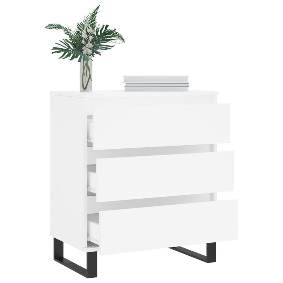 Dressoir 60X35X70 Cm Bewerkt Hout Wit
