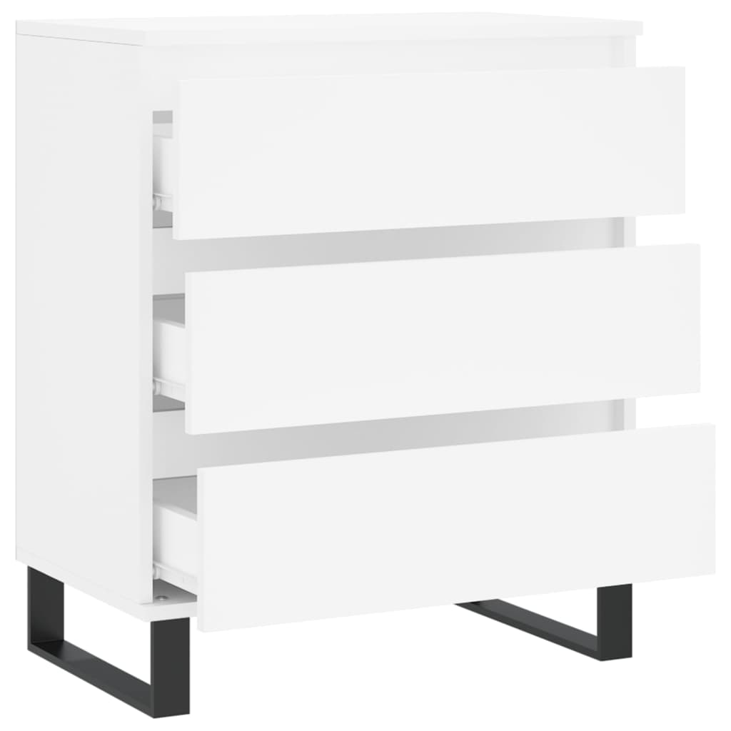 Dressoir 60X35X70 Cm Bewerkt Hout Wit