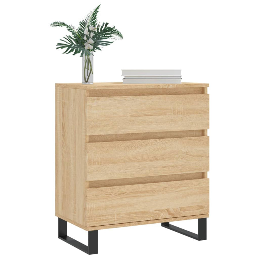 Dressoir 60X35X70 Cm Bewerkt Hout Kleurig Sonoma eiken