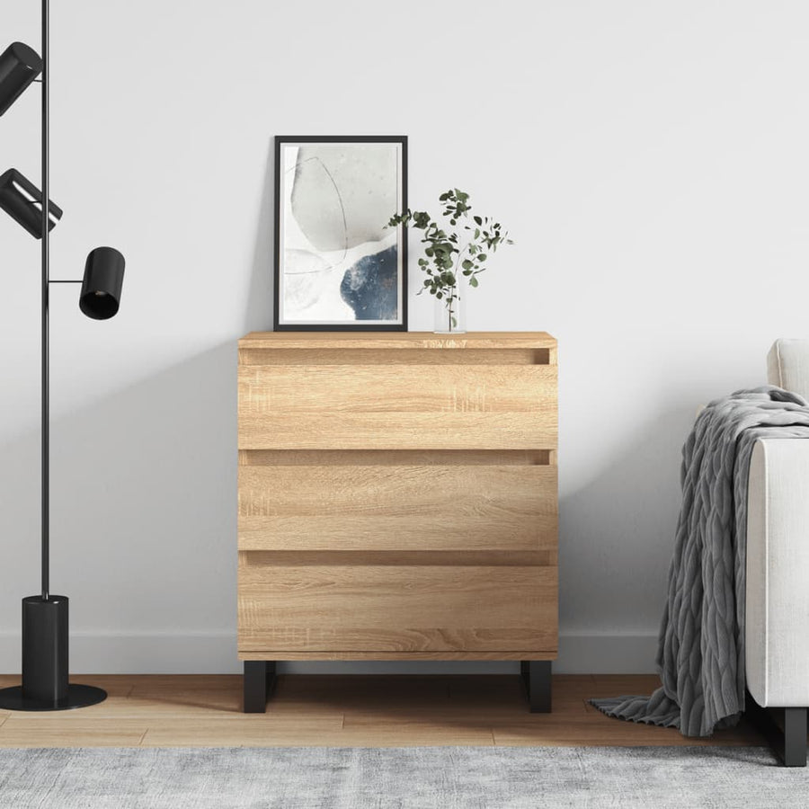 Dressoir 60X35X70 Cm Bewerkt Hout Kleurig Sonoma eiken