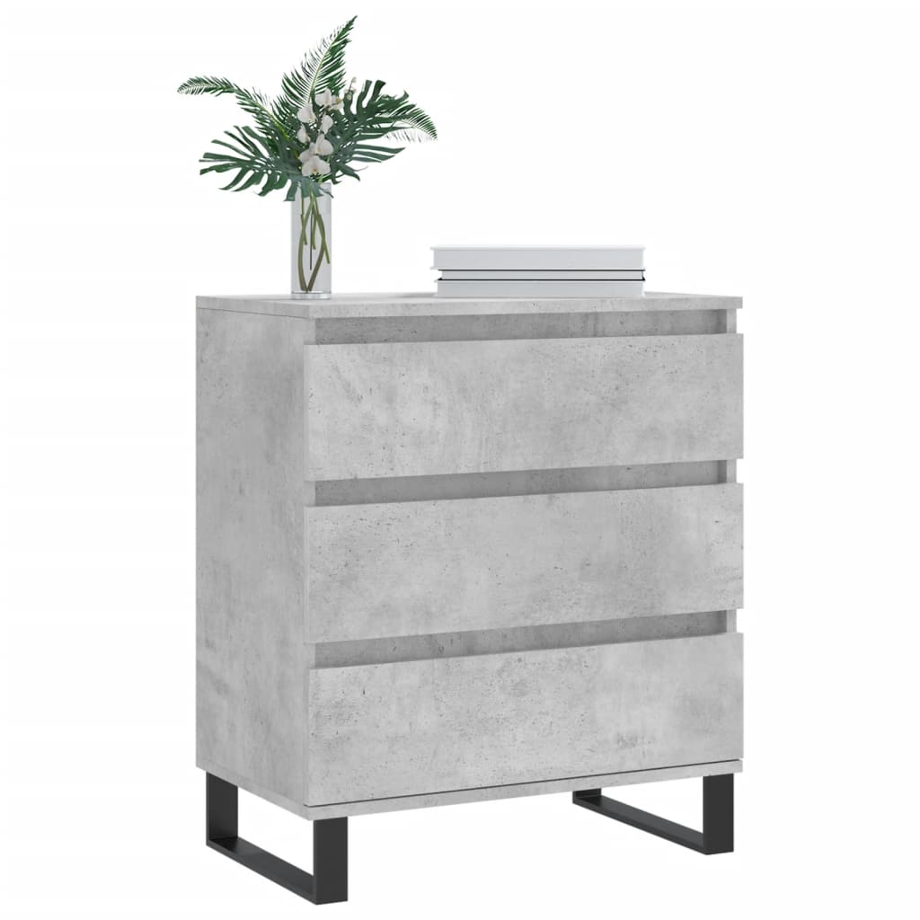 Dressoir 60x35x70 cm bewerkt hout betongrijs