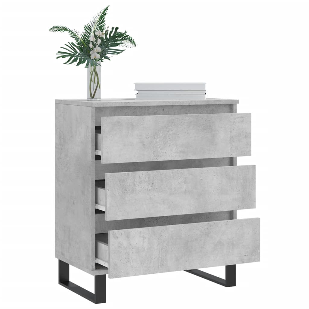Dressoir 60x35x70 cm bewerkt hout betongrijs