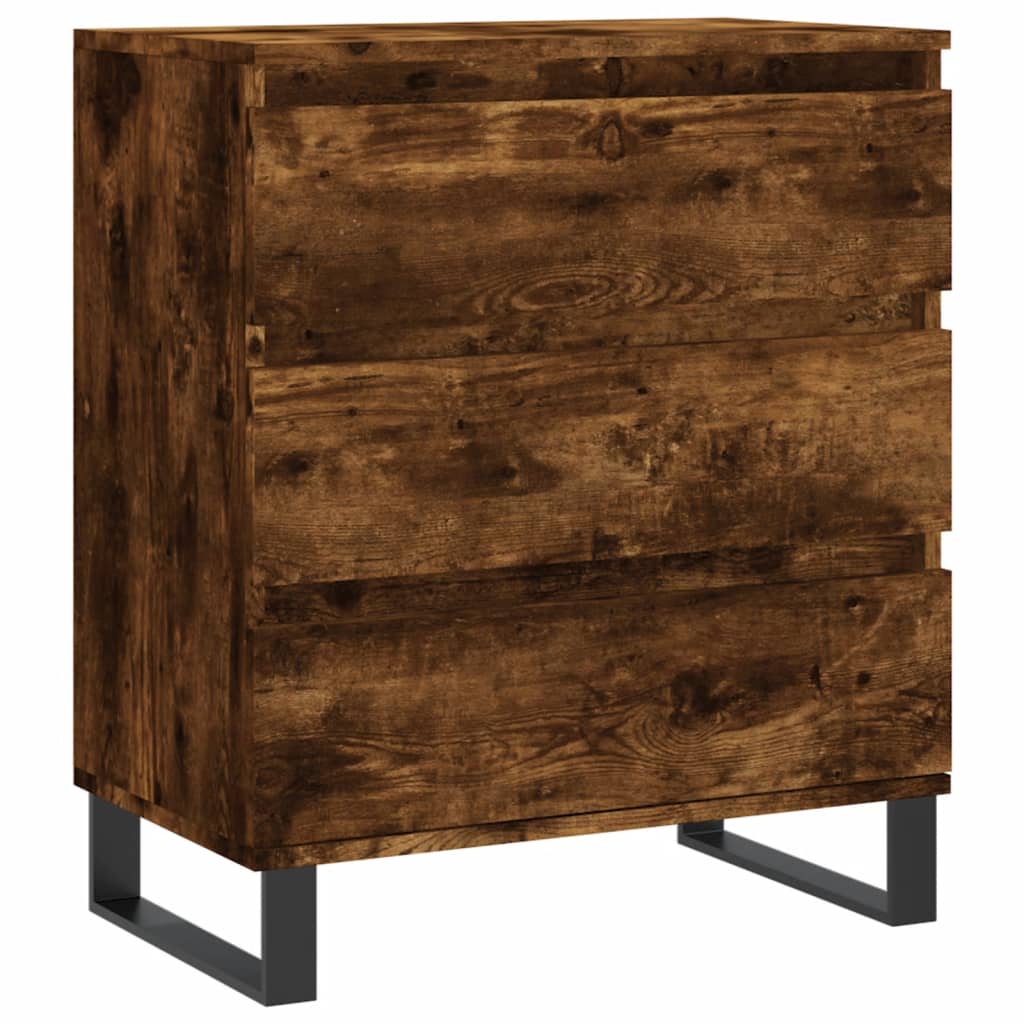 Dressoir 60X35X70 Cm Bewerkt Hout Kleurig Gerookt eiken