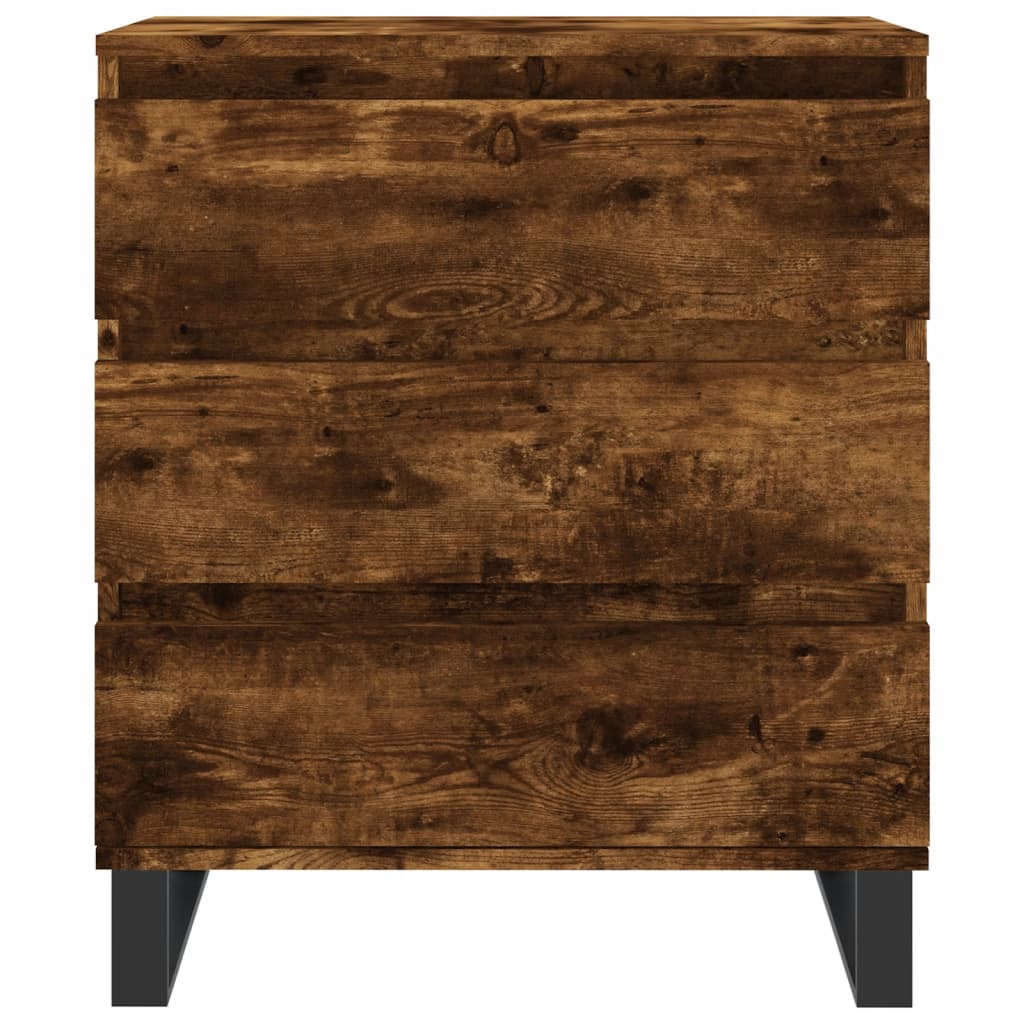 Dressoir 60X35X70 Cm Bewerkt Hout Kleurig Gerookt eiken
