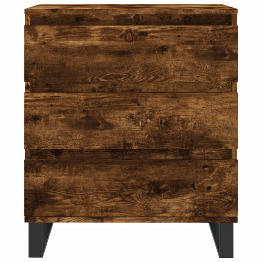 Dressoir 60X35X70 Cm Bewerkt Hout Kleurig Gerookt eiken