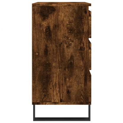 Dressoir 60X35X70 Cm Bewerkt Hout Kleurig Gerookt eiken