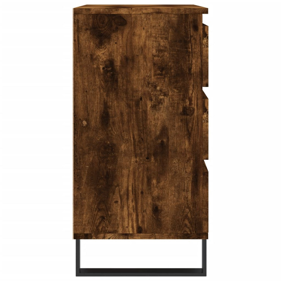 Dressoir 60X35X70 Cm Bewerkt Hout Kleurig Gerookt eiken