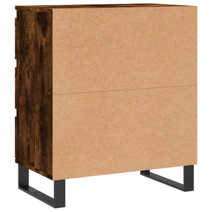 Dressoir 60X35X70 Cm Bewerkt Hout Kleurig Gerookt eiken