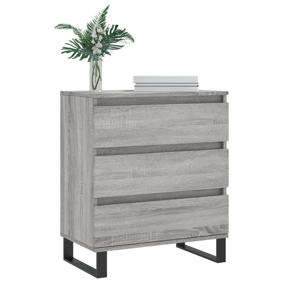 Dressoir 60X30X75 Cm Bewerkt Hout Grijs Sonoma Eikenkleurig