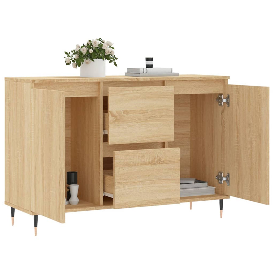 Dressoir 104X35X70 Cm Bewerkt Hout Sonoma Eikenkleurig