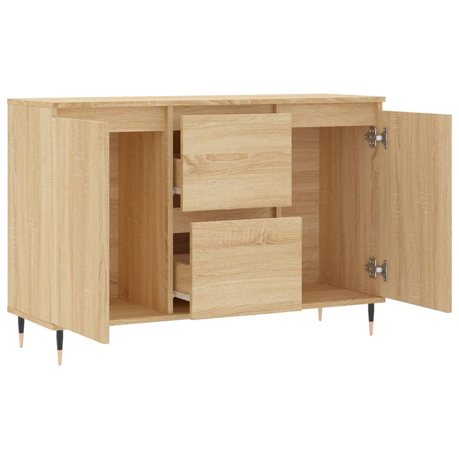 Dressoir 104X35X70 Cm Bewerkt Hout Sonoma Eikenkleurig