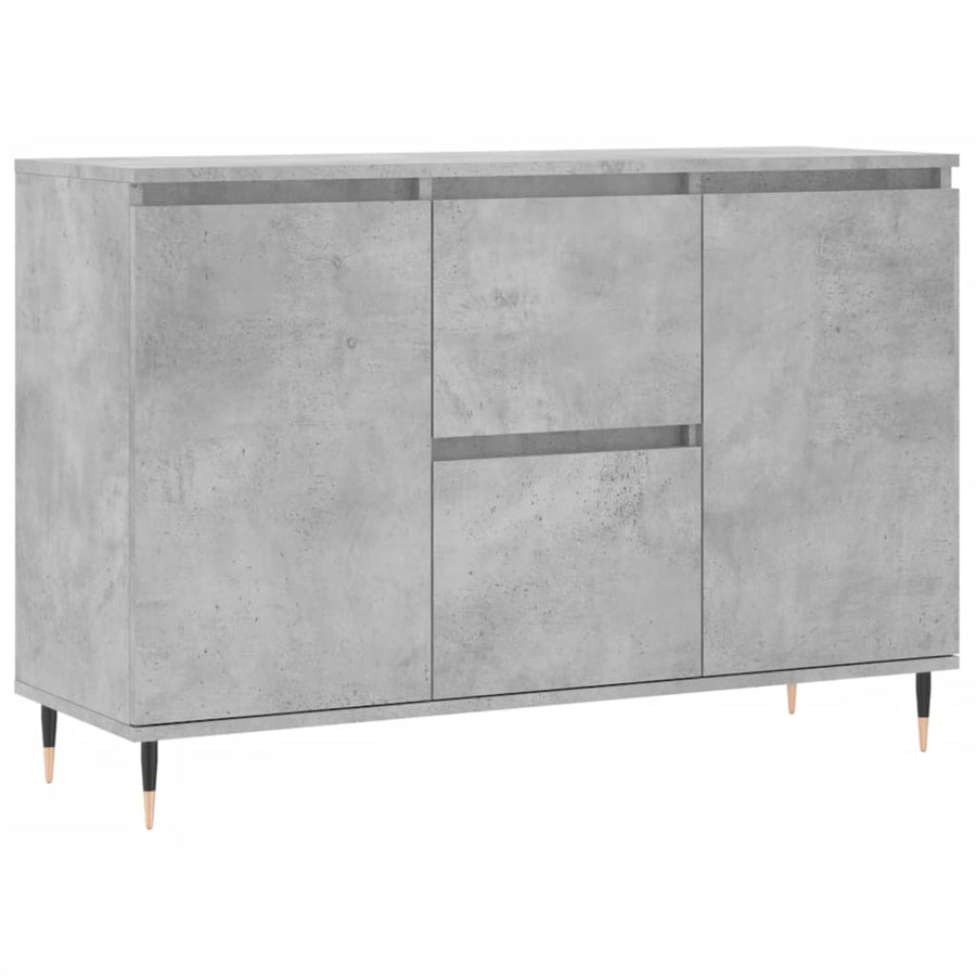Dressoir 104X35X70 Cm Bewerkt Hout Betongrijs