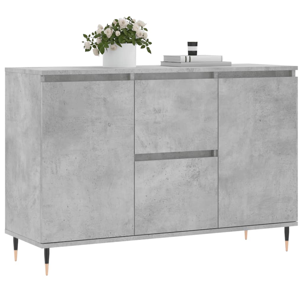 Dressoir 104X35X70 Cm Bewerkt Hout Betongrijs