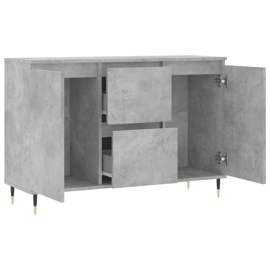 Dressoir 104X35X70 Cm Bewerkt Hout Betongrijs