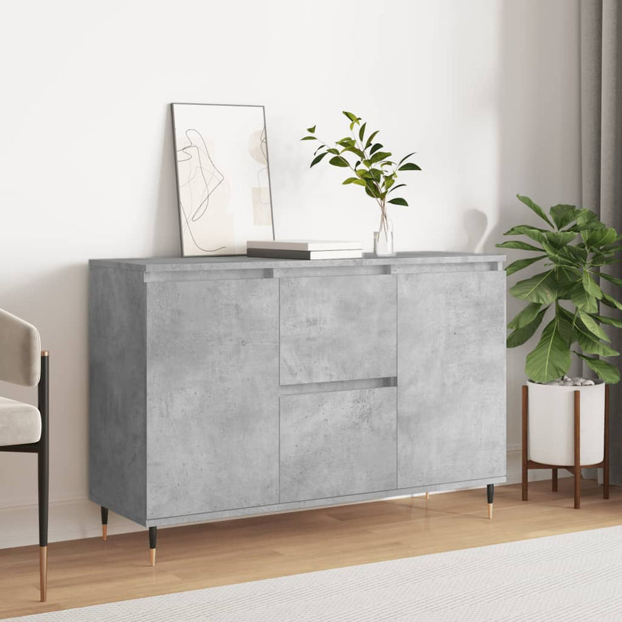 Dressoir 104X35X70 Cm Bewerkt Hout Betongrijs