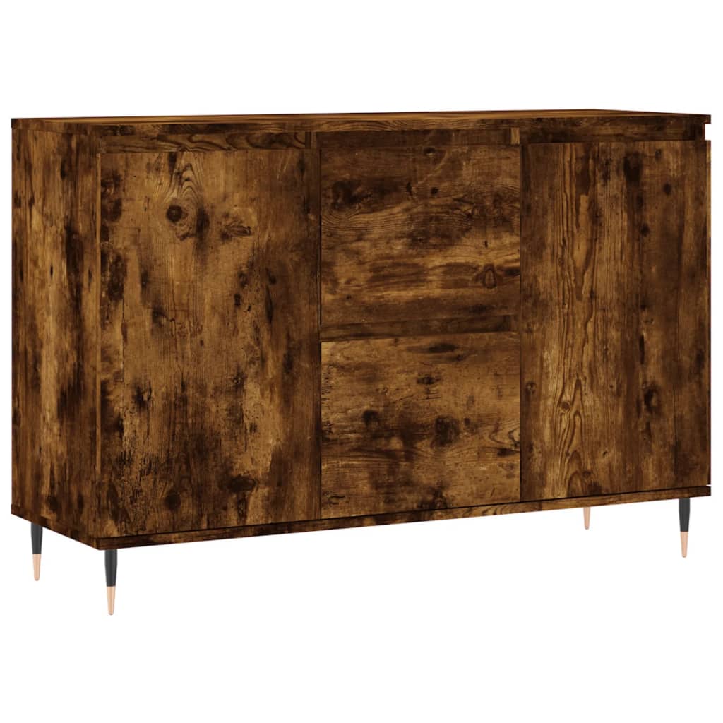 Dressoir 104X35X70 Cm Bewerkt Hout Gerookt Eikenkleurig