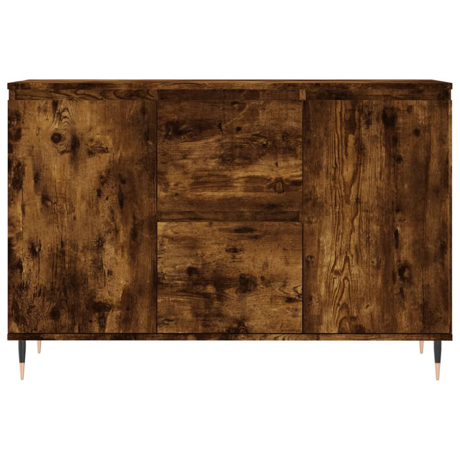 Dressoir 104X35X70 Cm Bewerkt Hout Gerookt Eikenkleurig
