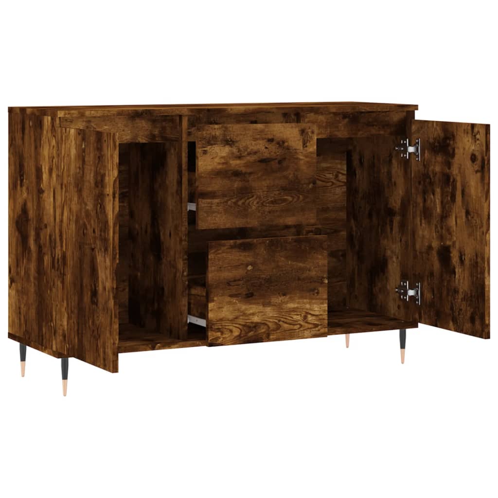 Dressoir 104X35X70 Cm Bewerkt Hout Gerookt Eikenkleurig