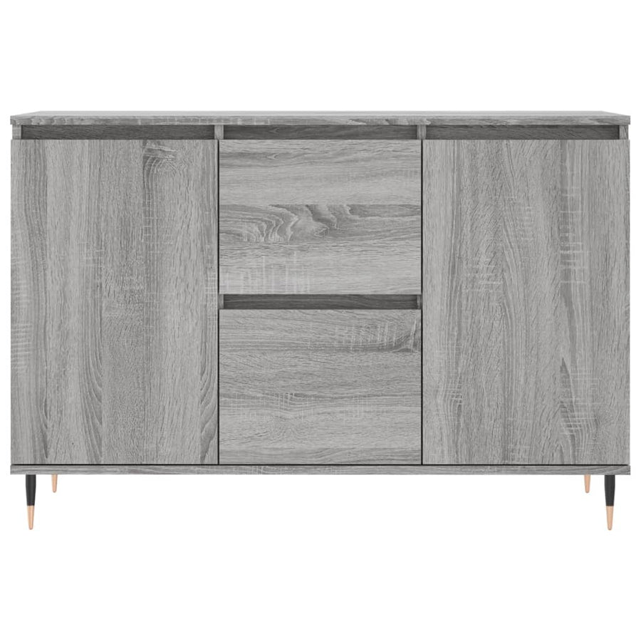 Dressoir 04X35X70 Cm Bewerkt Hout Eikenkleurig Grijs sonoma
