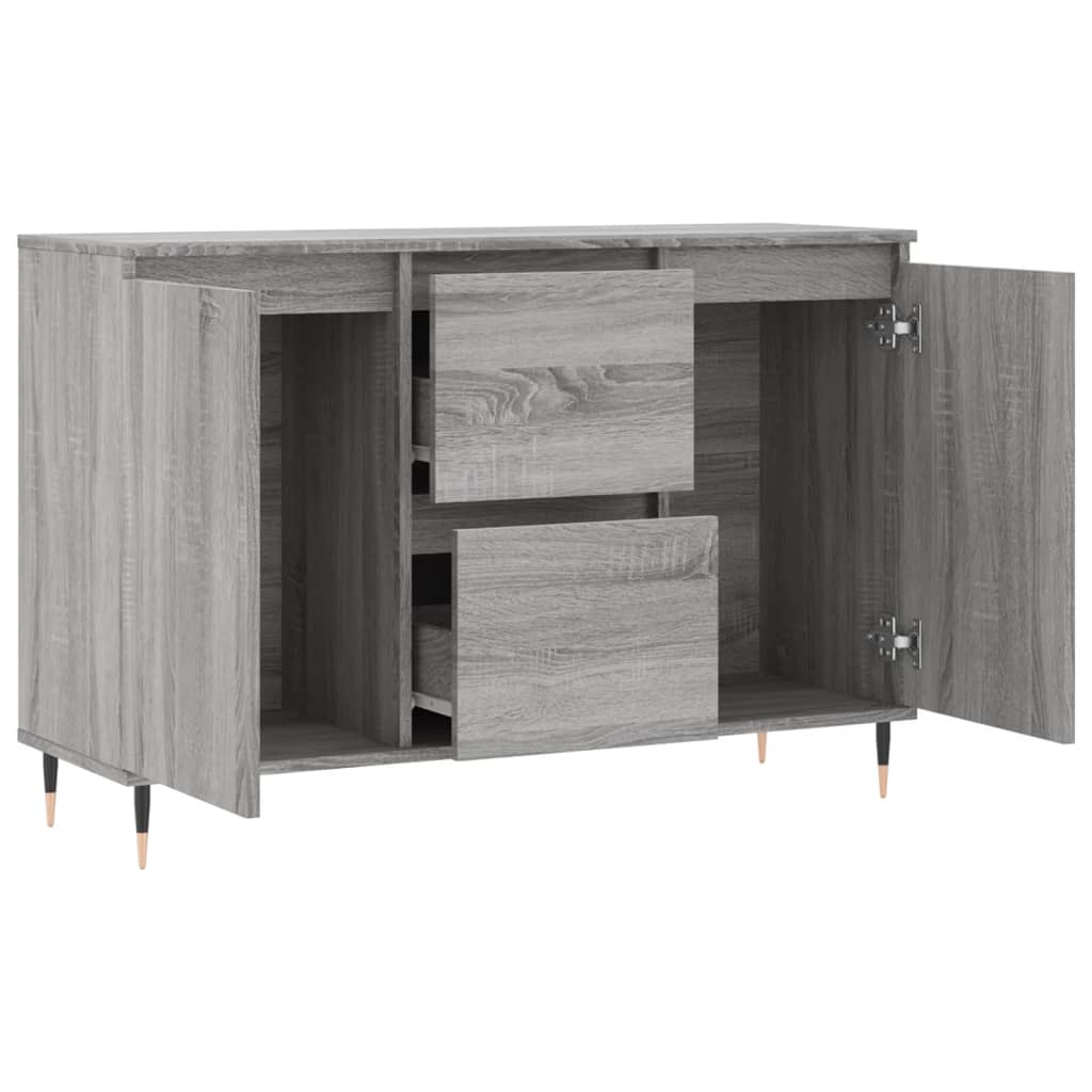 Dressoir 04X35X70 Cm Bewerkt Hout Eikenkleurig Grijs sonoma