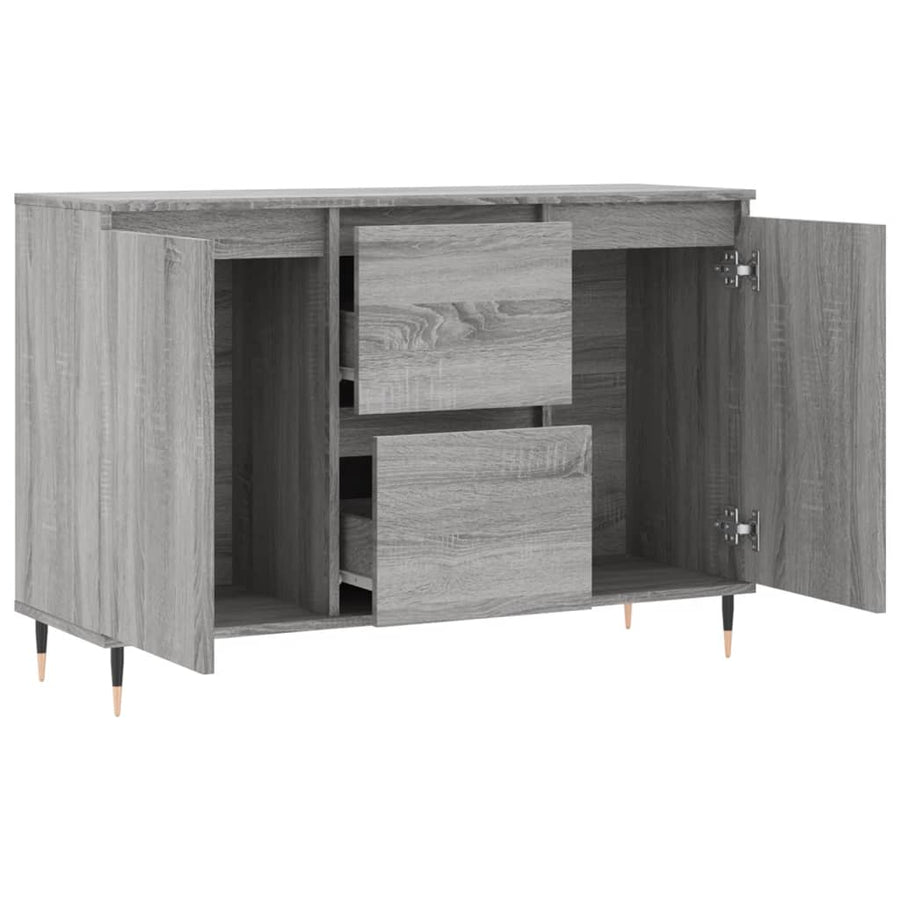 Dressoir 04X35X70 Cm Bewerkt Hout Eikenkleurig Grijs sonoma