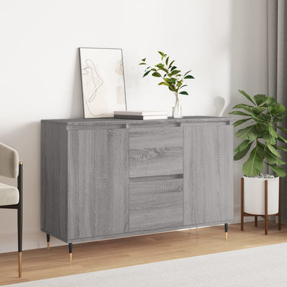 Dressoir 04X35X70 Cm Bewerkt Hout Eikenkleurig Grijs sonoma
