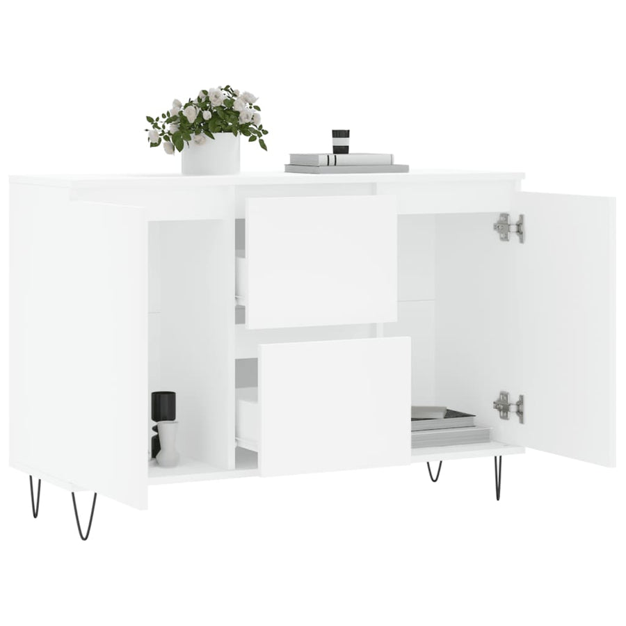 Dressoir 04X35X70 Cm Bewerkt Hout Wit