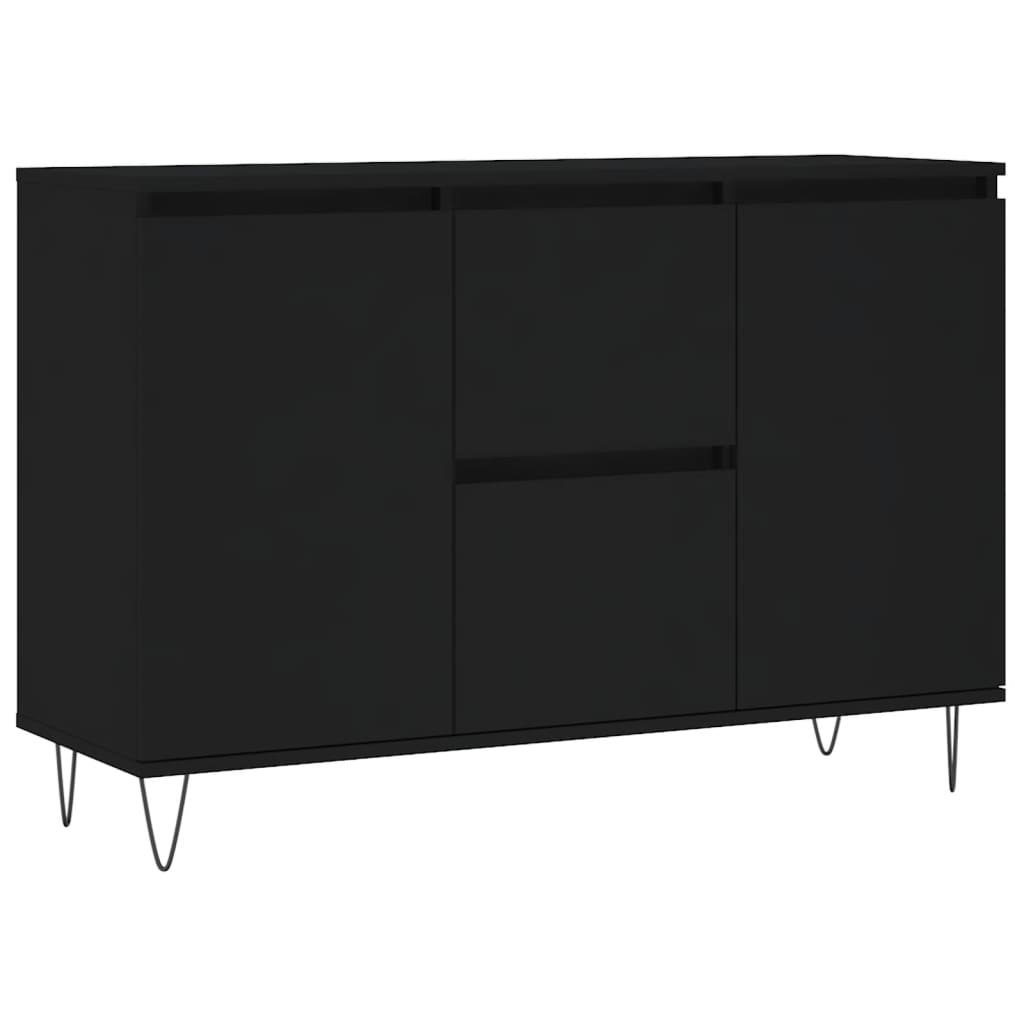 Dressoir 04X35X70 Cm Bewerkt Hout Zwart