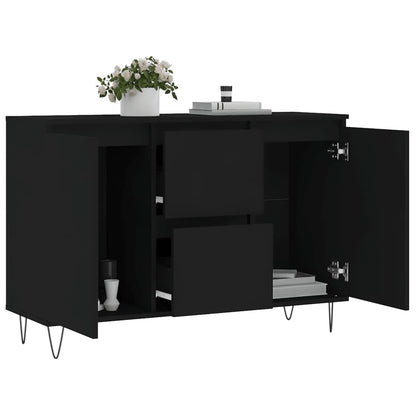 Dressoir 04X35X70 Cm Bewerkt Hout Zwart