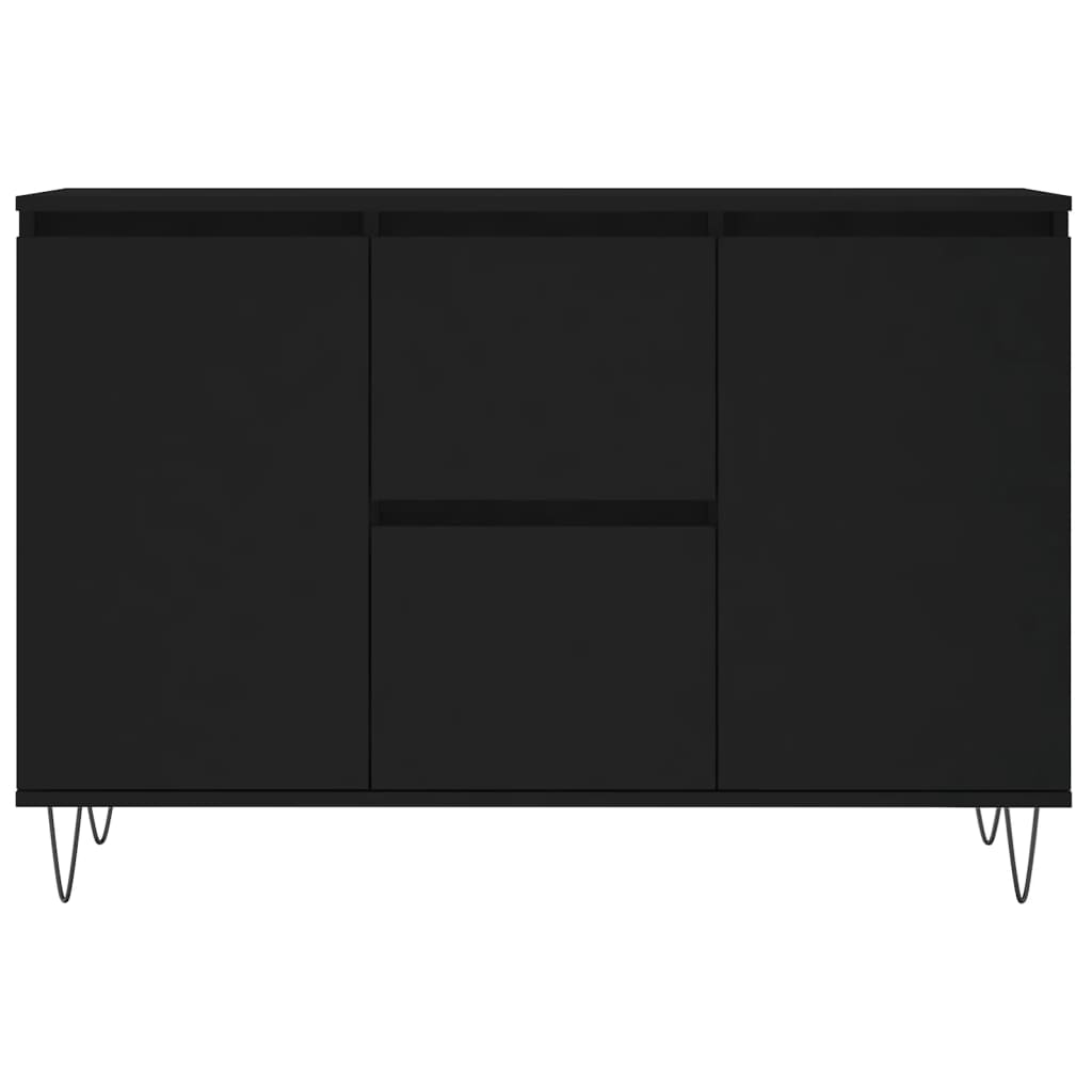 Dressoir 04X35X70 Cm Bewerkt Hout Zwart