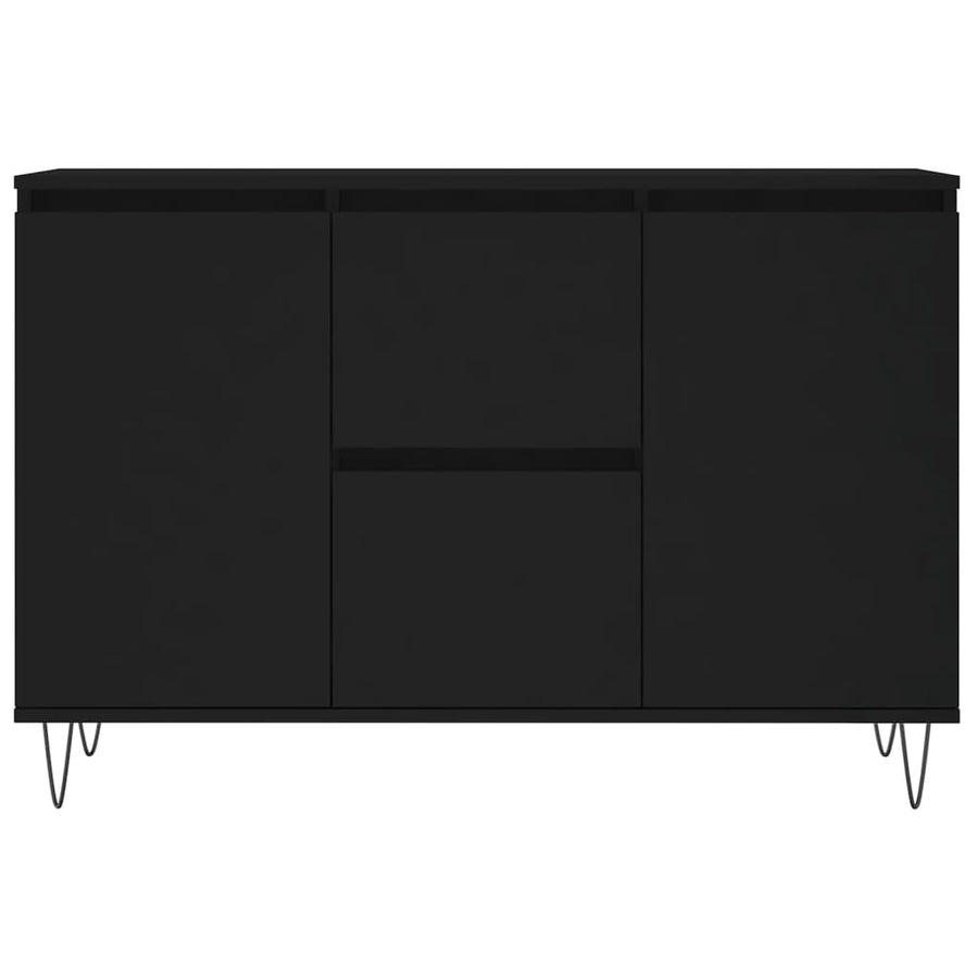 Dressoir 04X35X70 Cm Bewerkt Hout Zwart