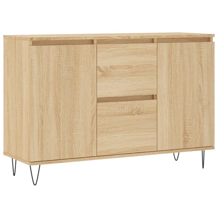 Dressoir 04X35X70 Cm Bewerkt Hout Kleurig Sonoma eiken