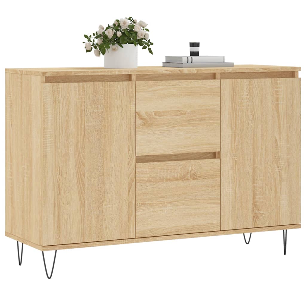 Dressoir 04X35X70 Cm Bewerkt Hout Kleurig Sonoma eiken