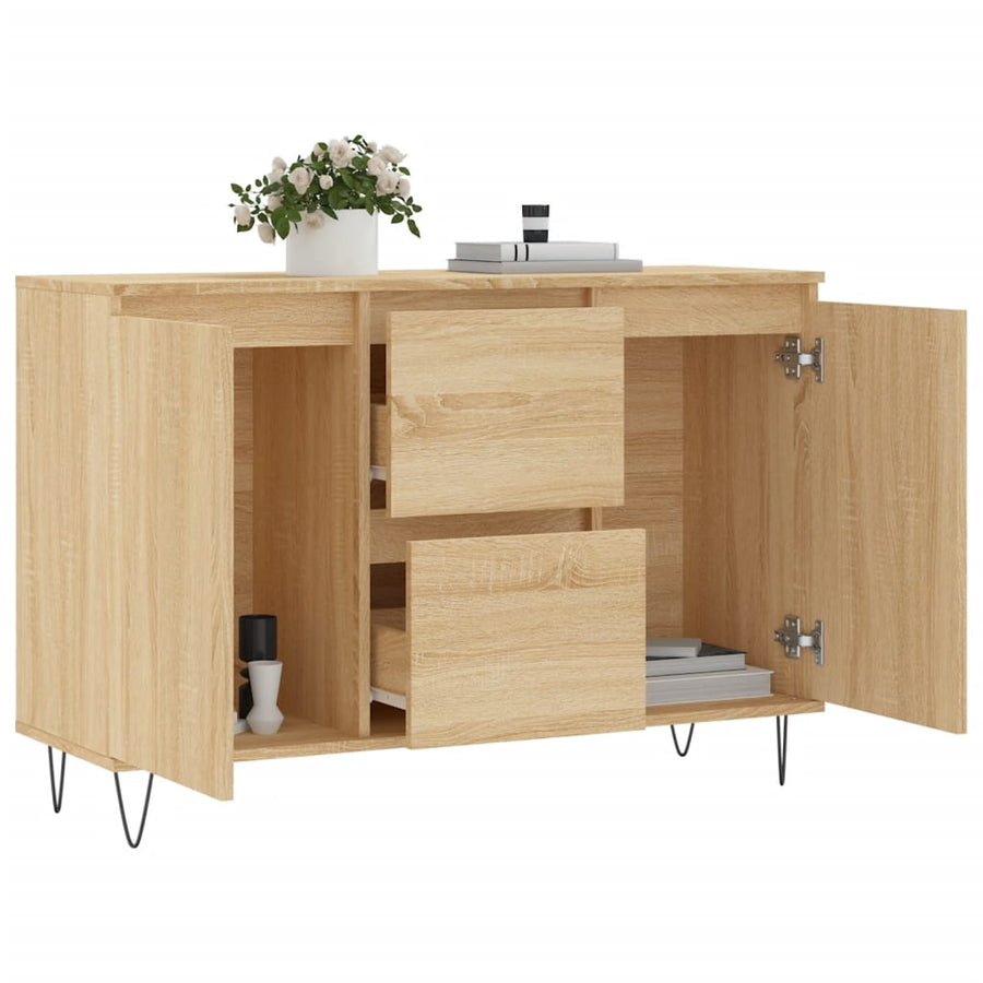 Dressoir 04X35X70 Cm Bewerkt Hout Kleurig Sonoma eiken